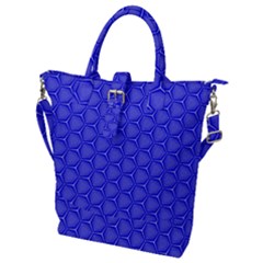 Blue-monday Buckle Top Tote Bag by roseblue