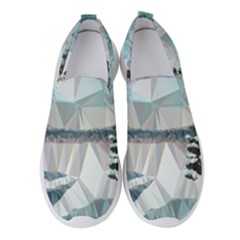 Winter Landscape Low Poly Polygons Women s Slip On Sneakers