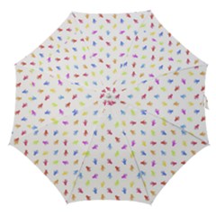 Multicolored Hands Silhouette Motif Design Straight Umbrellas by dflcprintsclothing