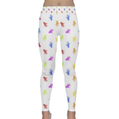 Multicolored Hands Silhouette Motif Design Classic Yoga Leggings by dflcprintsclothing