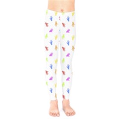 Multicolored Hands Silhouette Motif Design Kids  Leggings