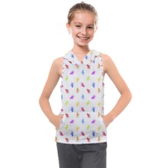 Multicolored Hands Silhouette Motif Design Kids  Sleeveless Hoodie