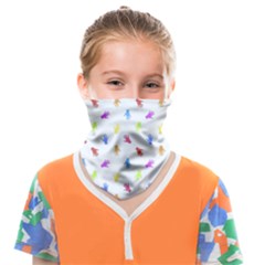 Multicolored Hands Silhouette Motif Design Face Covering Bandana (kids)