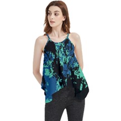 Classic Blue & Biscay Green Flowy Camisole Tank Top