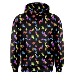 Multicolored Hands Silhouette Motif Design Men s Overhead Hoodie by dflcprintsclothing