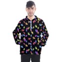 Multicolored Hands Silhouette Motif Design Men s Half Zip Pullover View1