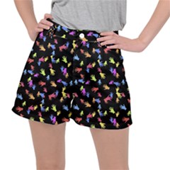 Multicolored Hands Silhouette Motif Design Ripstop Shorts by dflcprintsclothing