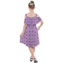 Tropical Flower Forest Of Ornate Colors Kids  Cut Out Shoulders Chiffon Dress View2