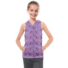 Tropical Flower Forest Of Ornate Colors Kids  Sleeveless Hoodie