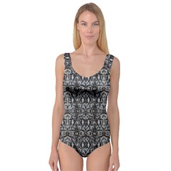 Modern Tribal Geometric Print Princess Tank Leotard 