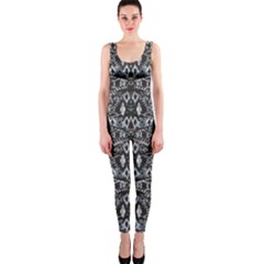 Modern Tribal Geometric Print One Piece Catsuit by dflcprintsclothing