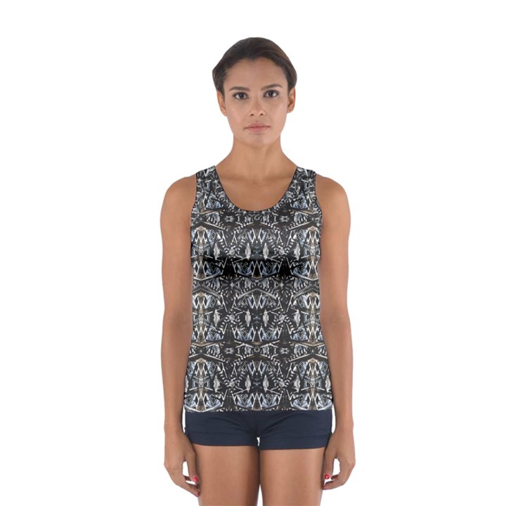 Modern Tribal Geometric Print Sport Tank Top 