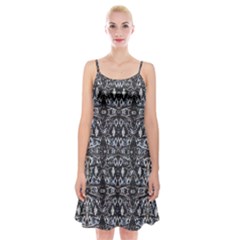 Modern Tribal Geometric Print Spaghetti Strap Velvet Dress by dflcprintsclothing