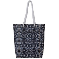 Modern Tribal Geometric Print Full Print Rope Handle Tote (small)