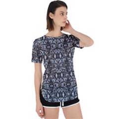 Modern Tribal Geometric Print Perpetual Short Sleeve T-shirt by dflcprintsclothing