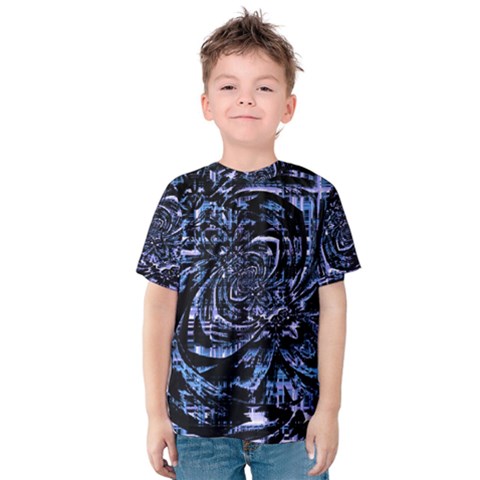 Fractal Madness Kids  Cotton Tee by MRNStudios