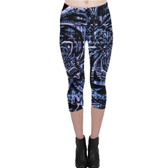 Fractal Madness Capri Leggings  by MRNStudios