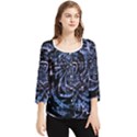 Fractal Madness Chiffon Quarter Sleeve Blouse View1