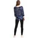 Fractal Madness Chiffon Quarter Sleeve Blouse View2