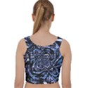 Fractal Madness Velvet Racer Back Crop Top View2