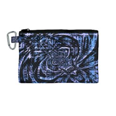 Fractal Madness Canvas Cosmetic Bag (medium) by MRNStudios