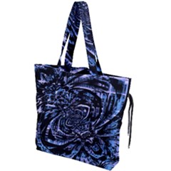 Fractal Madness Drawstring Tote Bag by MRNStudios