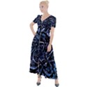 Fractal Madness Button Up Short Sleeve Maxi Dress View1