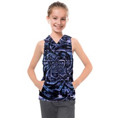 Fractal Madness Kids  Sleeveless Hoodie by MRNStudios