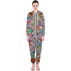 Pop Art - Spirals World 1 Hooded Jumpsuit (ladies) 