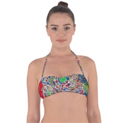 Pop Art - Spirals World 1 Halter Bandeau Bikini Top by EDDArt