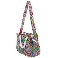 Pop Art - Spirals World 1 Rope Handles Shoulder Strap Bag by EDDArt