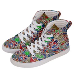 Pop Art - Spirals World 1 Women s Hi-top Skate Sneakers by EDDArt