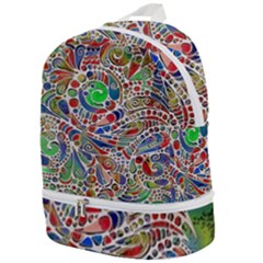 Pop Art - Spirals World 1 Zip Bottom Backpack by EDDArt