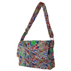 Pop Art - Spirals World 1 Full Print Messenger Bag (m) by EDDArt