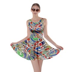 Pop Art - Spirals World 1 Skater Dress by EDDArt