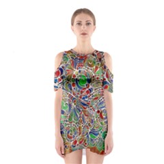 Pop Art - Spirals World 1 Shoulder Cutout One Piece Dress by EDDArt