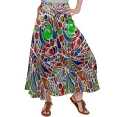 Pop Art - Spirals World 1 Satin Palazzo Pants by EDDArt