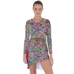 Pop Art - Spirals World 1 Asymmetric Cut-out Shift Dress by EDDArt