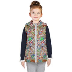 Pop Art - Spirals World 1 Kids  Hooded Puffer Vest