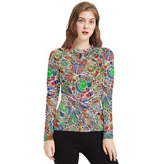 Pop Art - Spirals World 1 Women s Long Sleeve Rash Guard by EDDArt