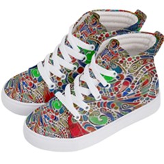 Pop Art - Spirals World 1 Kids  Hi-top Skate Sneakers by EDDArt