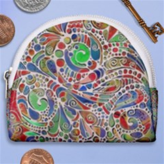 Pop Art - Spirals World 1 Horseshoe Style Canvas Pouch by EDDArt