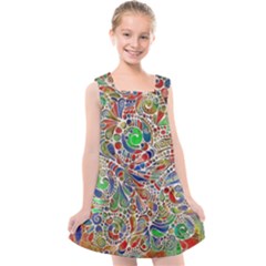 Pop Art - Spirals World 1 Kids  Cross Back Dress