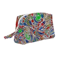 Pop Art - Spirals World 1 Wristlet Pouch Bag (medium) by EDDArt