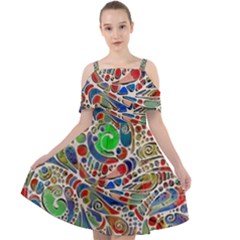 Pop Art - Spirals World 1 Cut Out Shoulders Chiffon Dress