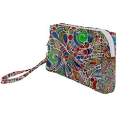 Pop Art - Spirals World 1 Wristlet Pouch Bag (small) by EDDArt