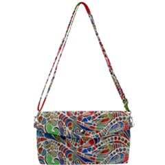 Pop Art - Spirals World 1 Removable Strap Clutch Bag by EDDArt