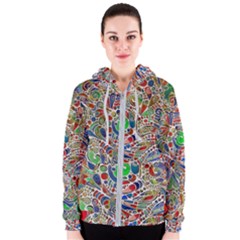 Pop Art - Spirals World 1 Women s Zipper Hoodie