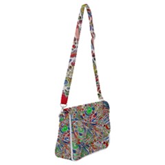 Pop Art - Spirals World 1 Shoulder Bag With Back Zipper by EDDArt