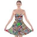 Pop Art - Spirals World 1 Strapless Bra Top Dress View1